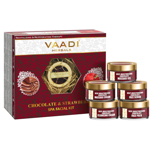 Chocolate Facial Kit with Strawberry Extract - Deep Conditions & Tones Skin ( 270 gms/ 9.6 oz)