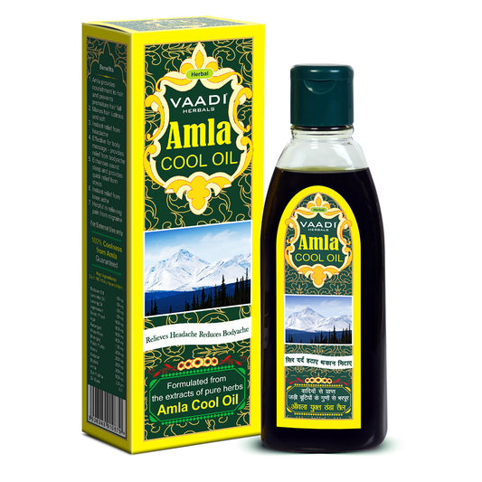 Brahmi Amla Cool Oil - Strengthens and Nourishes Hair - Relieves Stress - Promotes Sound Sleep (100ml/3.5 fl oz)