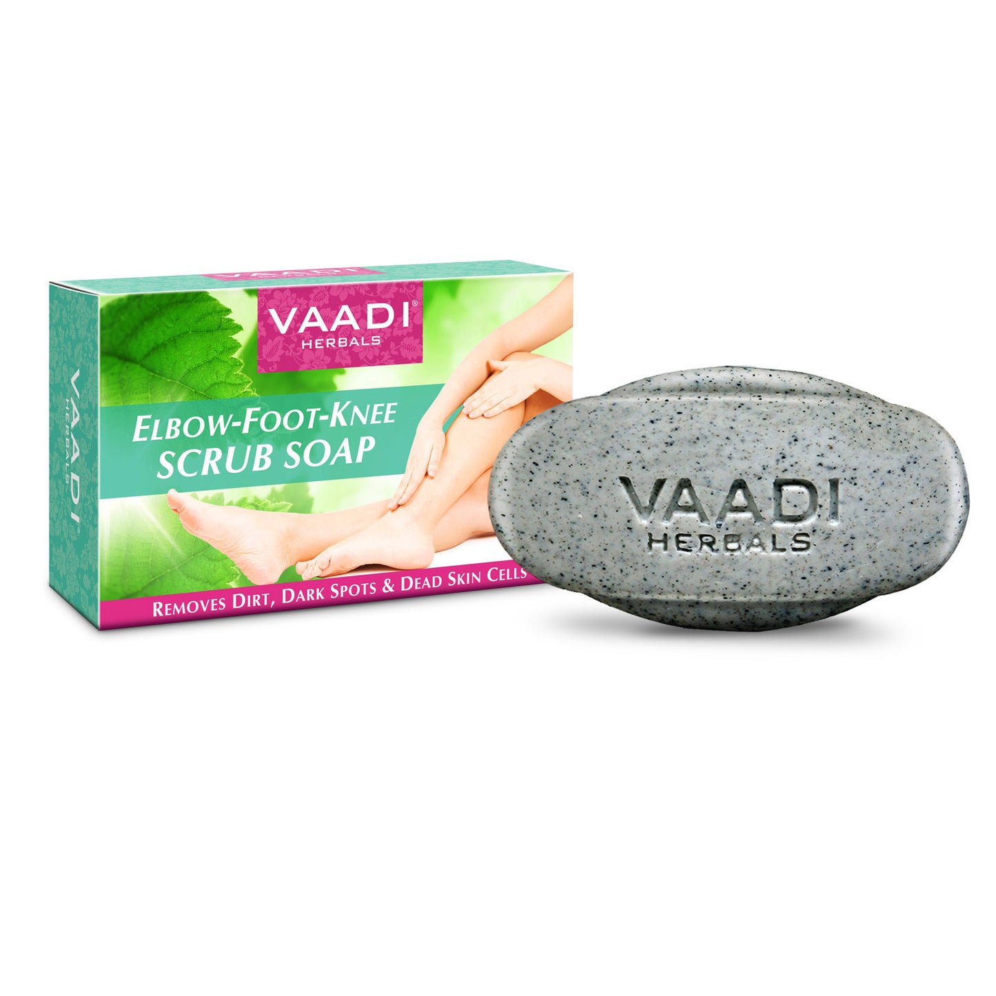 Elbow Foot Knee Scrub Soap with Almond & Walnut - Removes Dead Skin - Makes Skin Soft (75 gms / 2.7 oz)