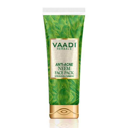 Neem Face Pack with Clove & Turmeric - Removes Acne and Pigmentation Marks - Clears Impurities and Soothes Skin (120 gms / 4.3 oz)