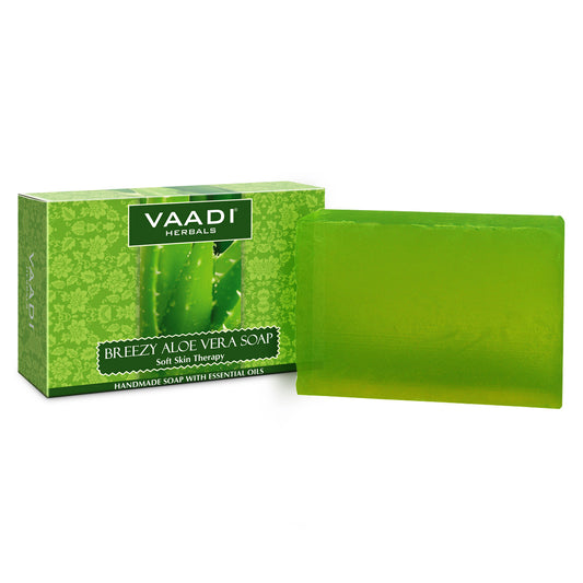 Breezy Aloe Vera Soap with Honey - Anti Infective Therapy - Cleanses & Soothes Skin (75 gms / 2.7 oz)