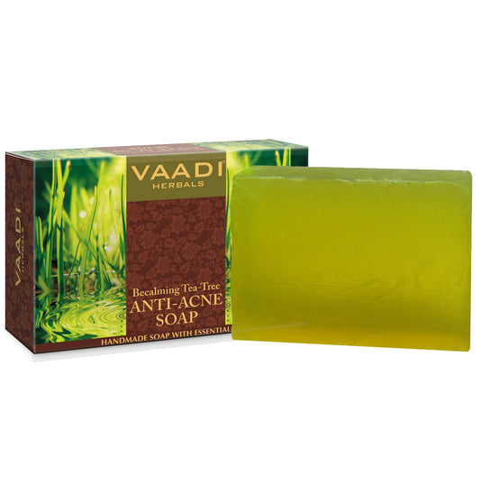Becalming Tea Tree Soap with Clove Oil - Anti Acne Therapy - Removes Impurities ( 75 gms/ 2.7 oz)