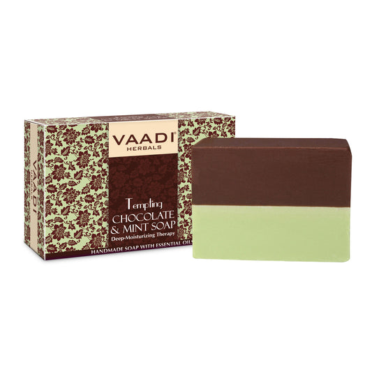 Tempting Chocolate & Mint Soap - Deep Moisturising - Releives Irritated Skin ( 75 gms / 2.7 oz)