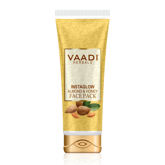 InstaGlow Face Pack with Almond & Honey - Lightens Pigmentation - Gives Instant Glow (120 gms /4.3 oz)