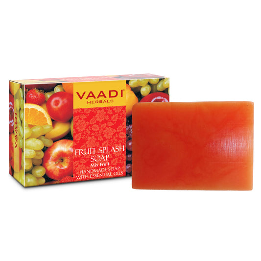 Fruit Splash Soap with Orange, Peach, Lemon & Green Apple - Multivitamin Rich - Keeps Skin Nourished (75 gms/2.7 oz)