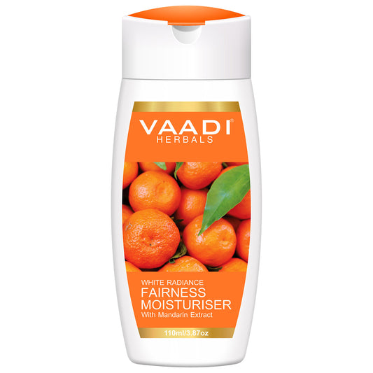 Skin Brightening Lotion with Mandarin Extract - Vitamin C Rich - Get Visibly Fair Skin - Controls Pigmentation (110 ml/ 4 fl oz)