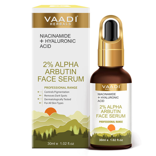 2% Alpha Arbutin Organic Face Serum With Niacinamide & Hyaluronic Acid (30 ml)