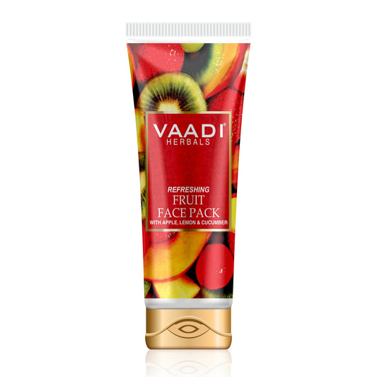 Refreshing Fruit Face Pack with Apple, Lemon & Cucumber - Protects & Revitalizes Skin  (120 gms/ 4.3 oz)