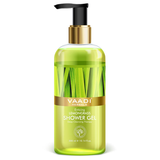 Enticing Lemongrass Shower Gel - Deep Nourishing - Anti Bacterial - Makes Skin Healthy (300 ml / 10.2 fl oz)