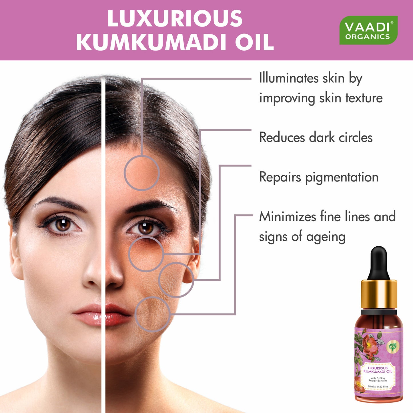 Luxurious Kumkumadi Oil (Pure Mix of Saffron, Sandalwood, Manjistha & Almond Oil)