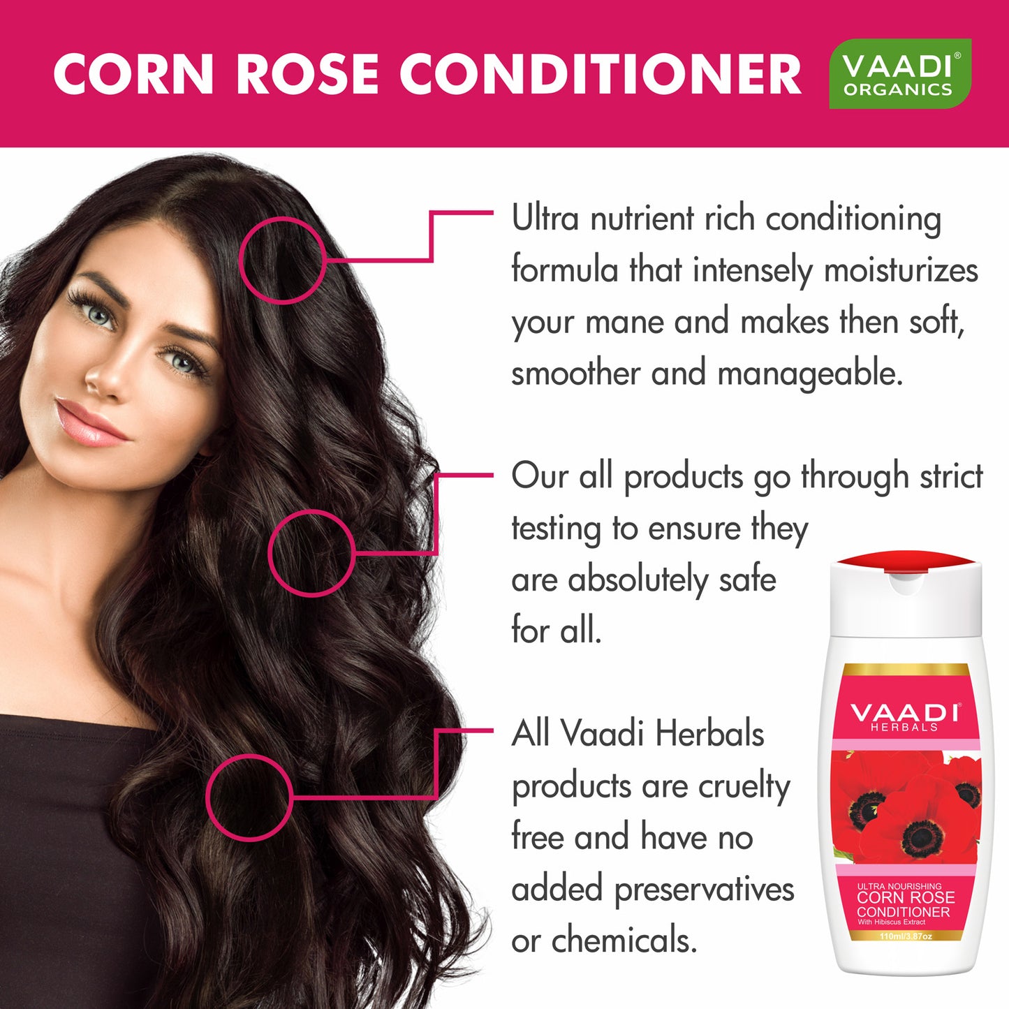 Ultra Nutrient Rich Corn Rose Conditioner with Hibiscus Extract- Conditions & Softens Hair ( 110ml / 4 fl oz)