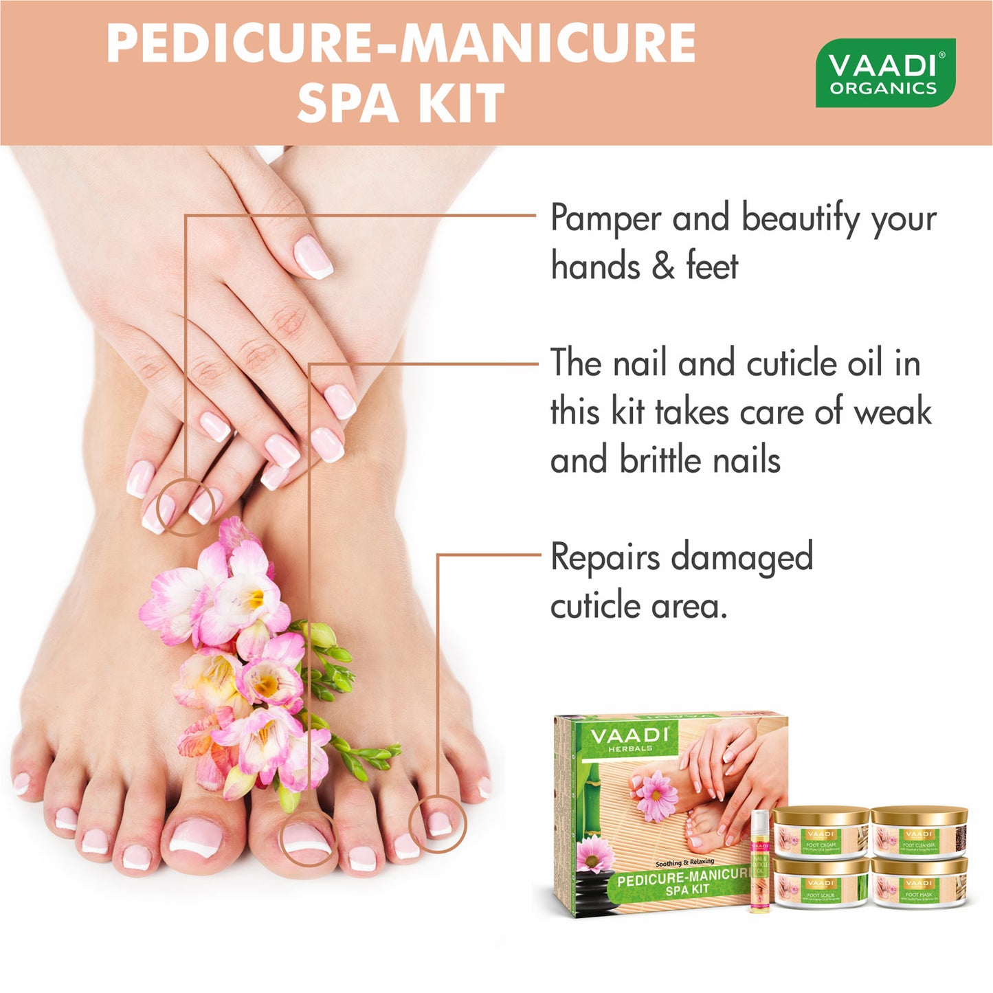 Pedicure Manicure Spa Kit - Repairs Damaged Skin (640-gms-22-6-fl-oz)