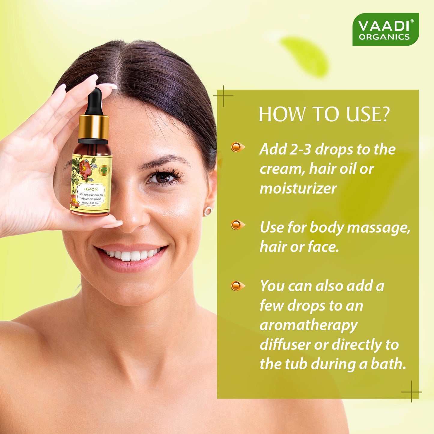 Lemon Essential Oil - Lightens Skin, Reduces Dandruff, Uplifts Mood - 100% Pure Therapeutic Grade (10 ml/ 0.33 oz)