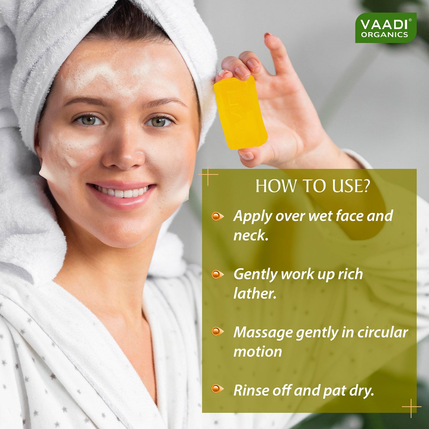 Organic Olive Facial Bar with Orange Peel Extract - Makes Skin Flawless (25 gms/0.9 oz)