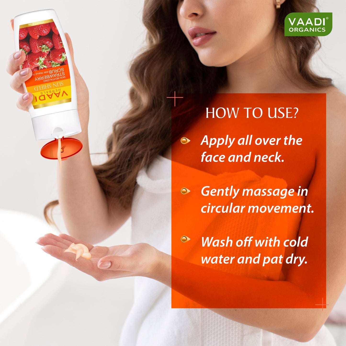 Strawberry Scrub Moisturising Lotion with Walnut Grains- Lightens Skin Tone - Reduces Pigmentation - Removes Dead Cells (110 ml/ 4 fl oz)