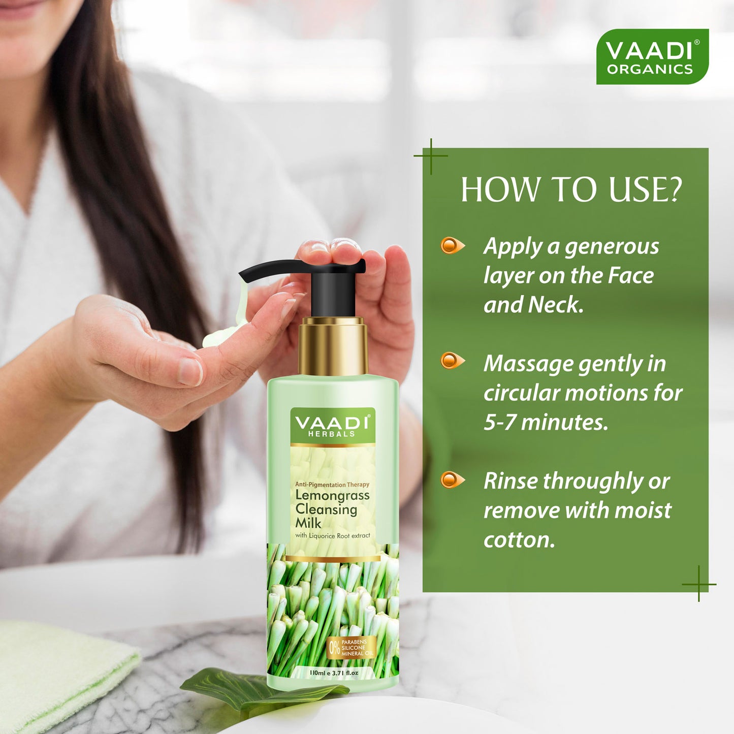 Lemongrass Cleansing Milk with Liquorice Root extract - Anti Pigmentation Therapy (110 ml / 4 fl oz )