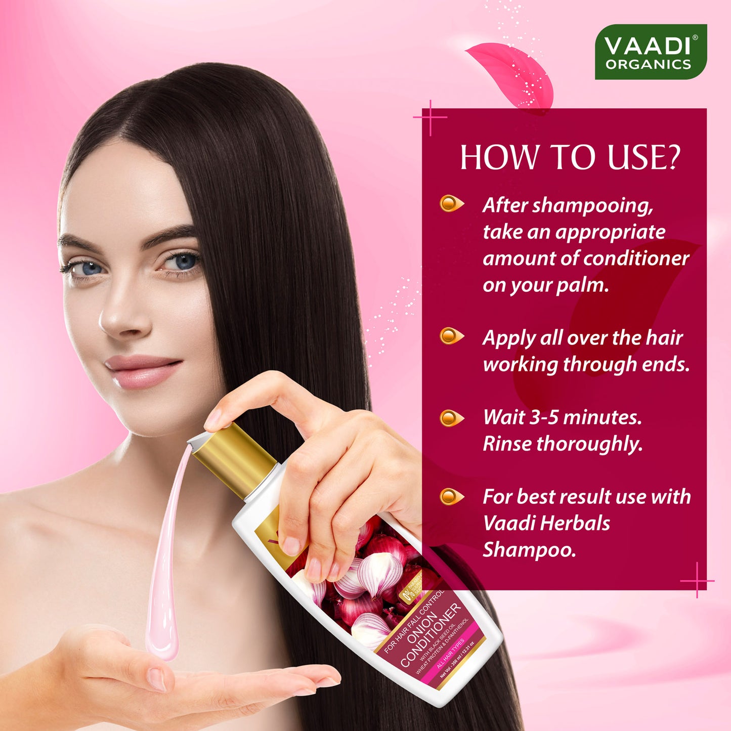 Hair-Fall Control Organic Onion Shampoo With Organic Onion Conditioner (2 x 350ml / 12 fl oz)