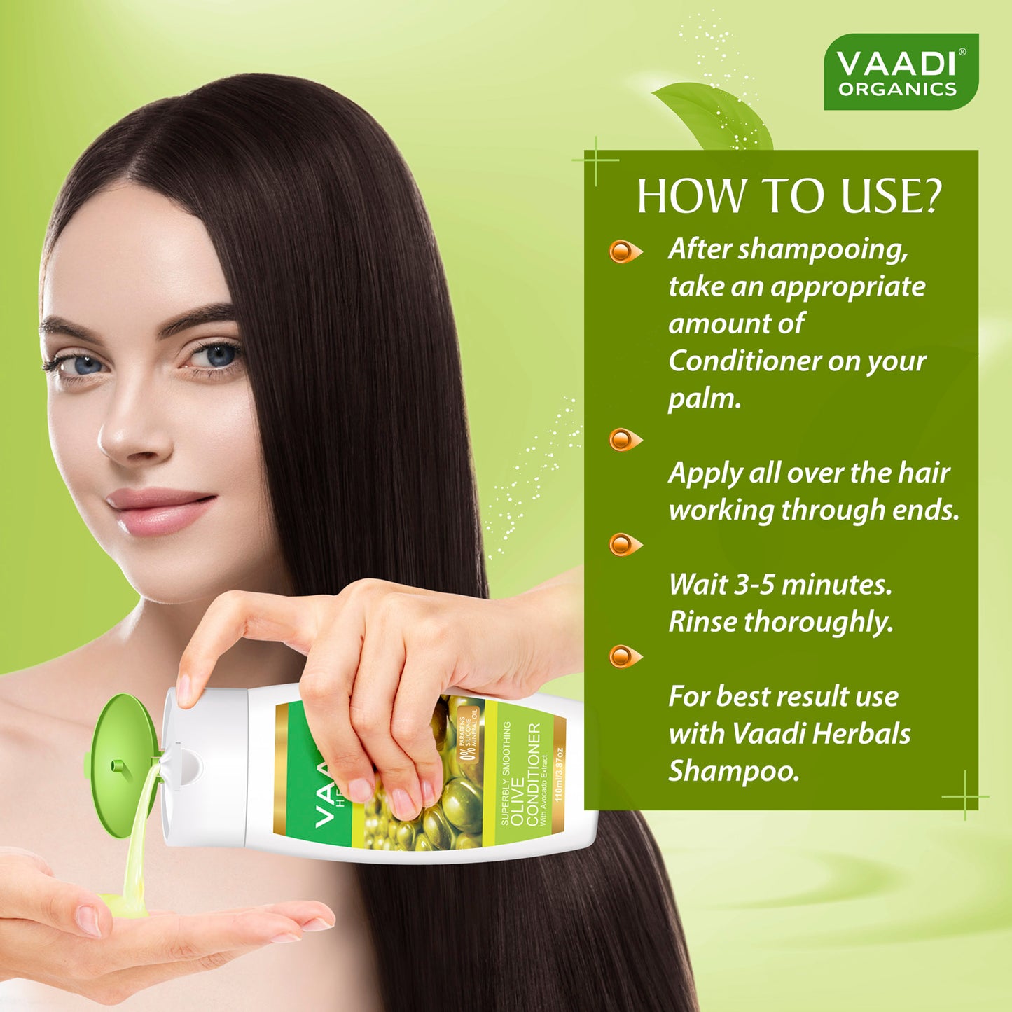 Multi Vitamin Rich Olive Conditioner with Avocado Extract - Makes Hair Lustrous - Adds Bounce to Hair (110 ml/ 4 fl oz)