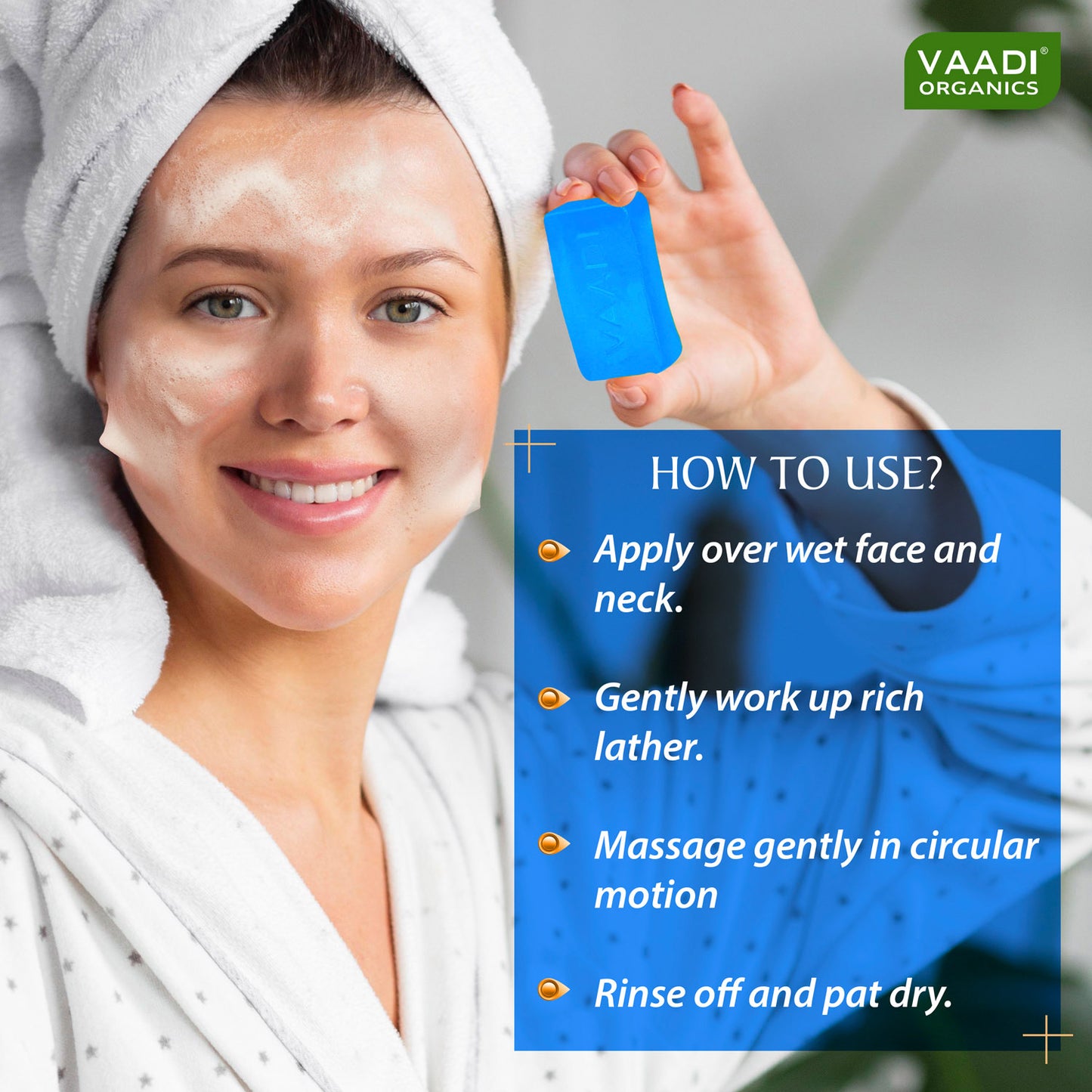 Blueberry Facial Bar with Mint Extract & Olive Oil - Prevents Wrinkles - Makes Skin Youthful (6 x 25 gms/0.9 oz)