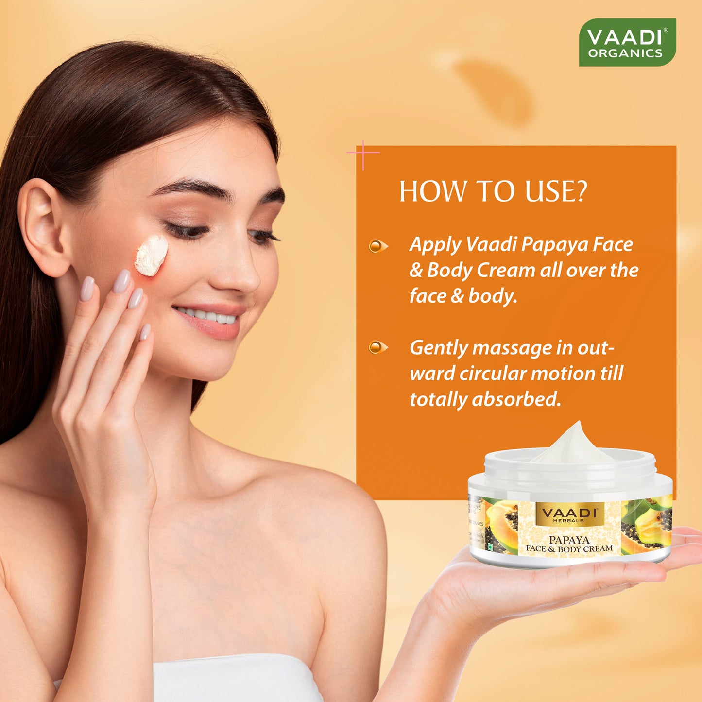 Papaya Face & Body Cream - Maintains Skin Elasticity - Keeps Skin Youthful (3 x 150 gms/ 5.3 oz)