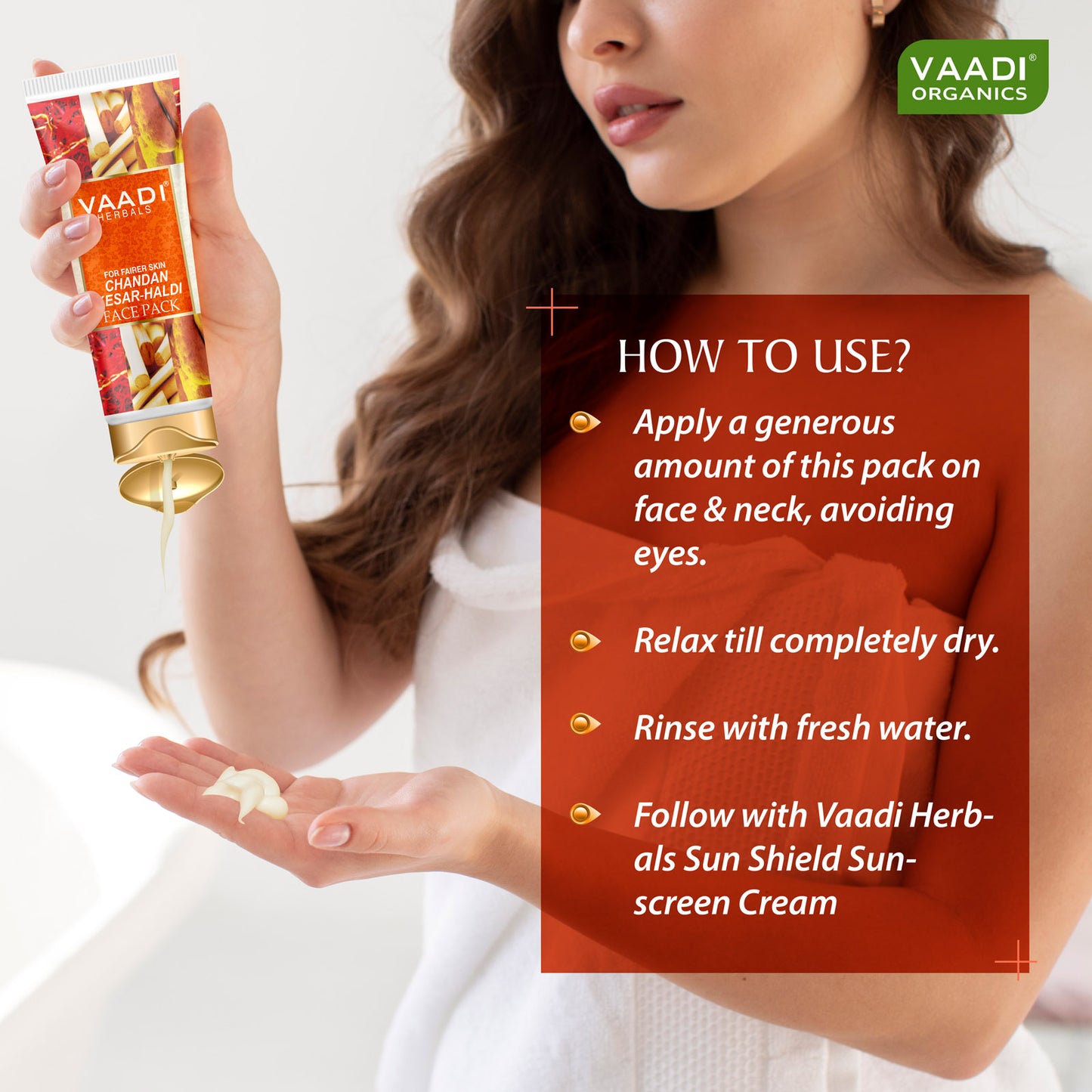 Saffron Sandalwood Fairness Face Pack - Removes Marks and Lightens Skin Tone - Repairs and Protects Skin (120 gms/ 4.3 oz)