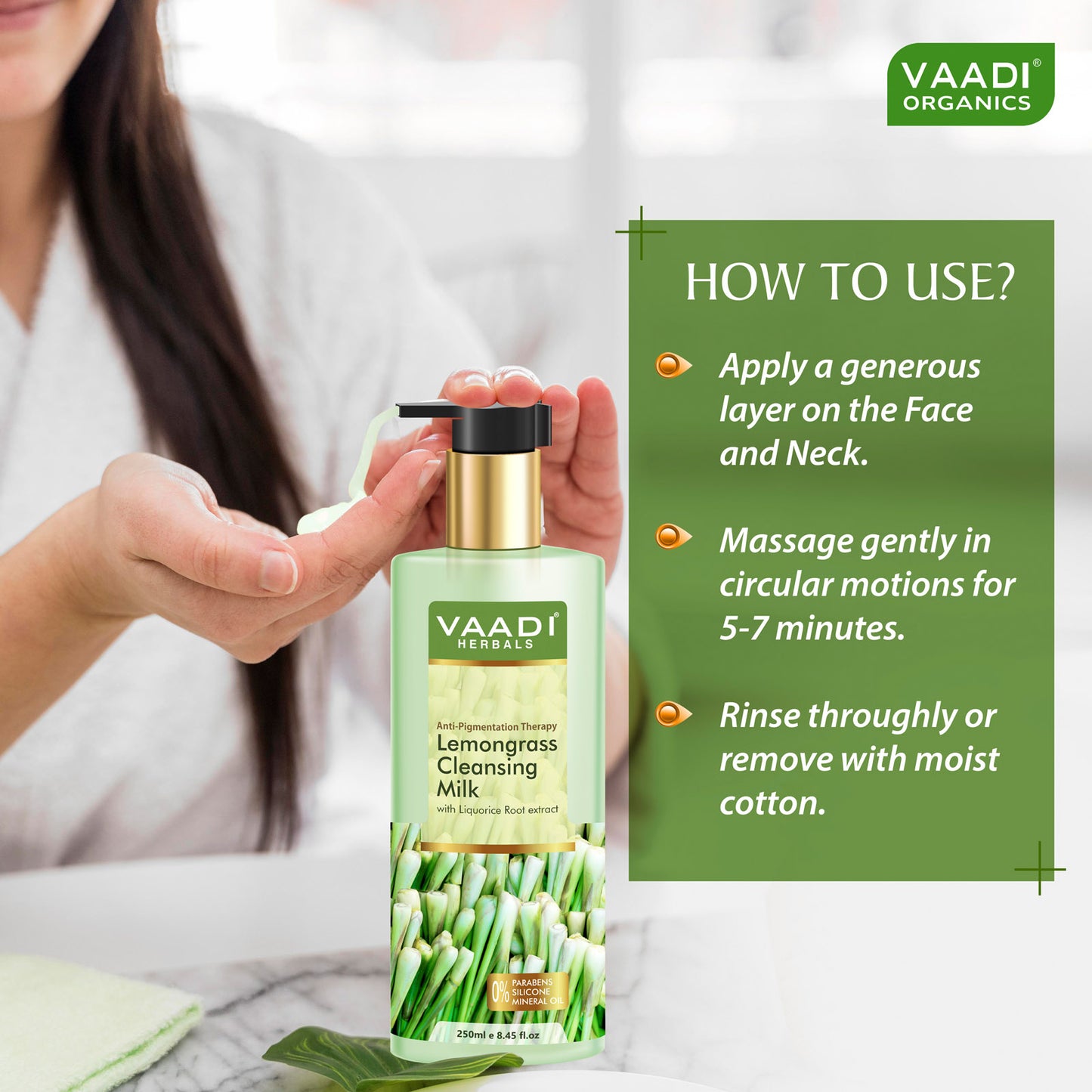 Lemongrass Cleansing Milk with Liquorice Root extract - Anti Pigmentation Therapy (250 ml / 8.5 fl oz )