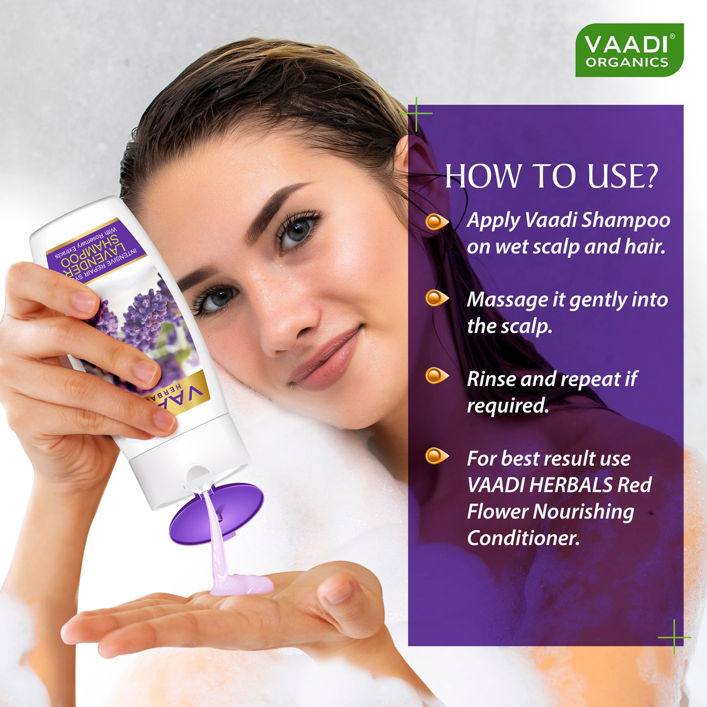 Intensive Repair Lavender Shampoo with Rosemary Extract- Improves Hair Growth - Ultra Nourishing (110 ml/ 4 fl oz)