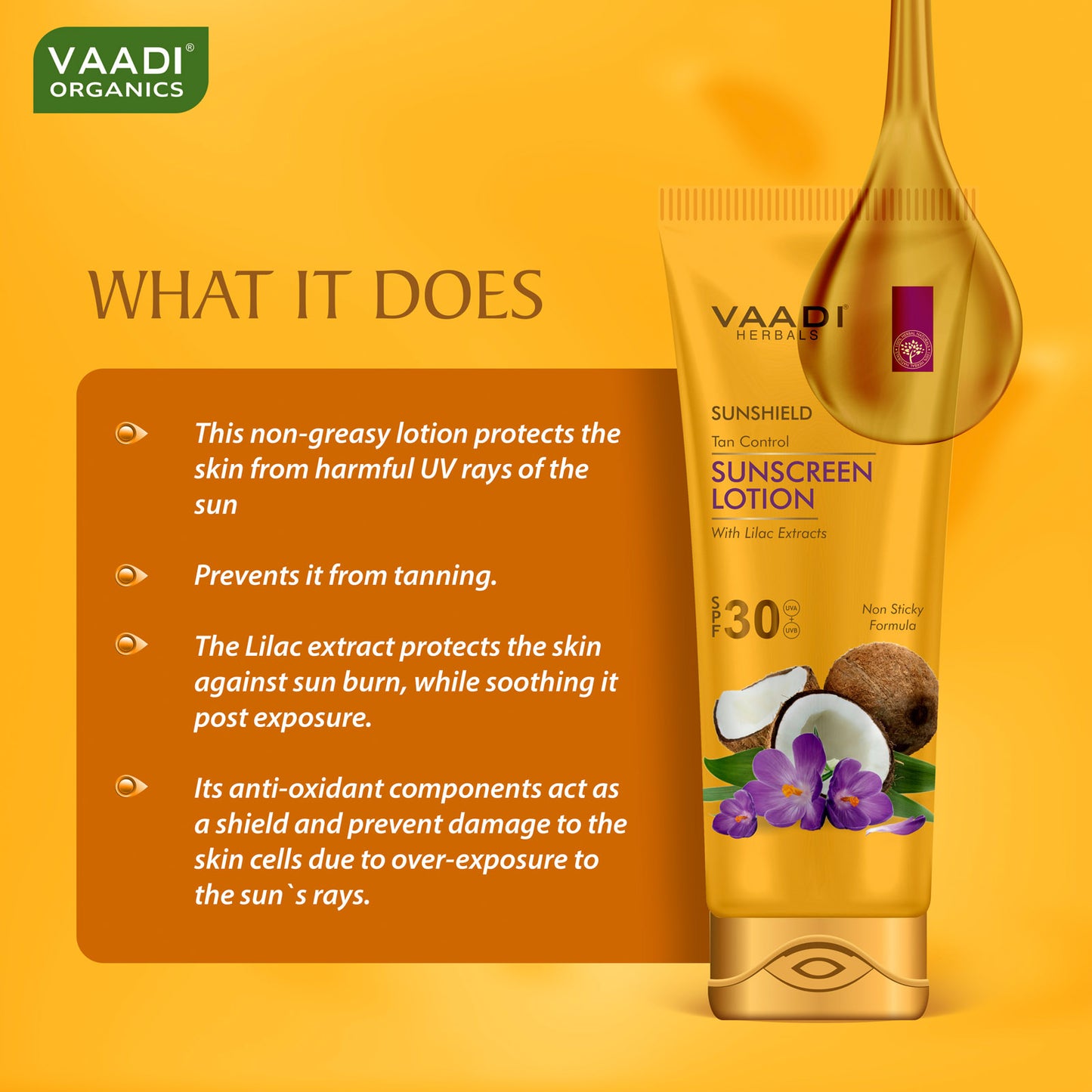 Sunscreen Lotion SPF 30 wth Lilac Extract - Anti oxidant Rich - Long Lasting - Protects from Sun Tan (110 ml / 4 fl oz)