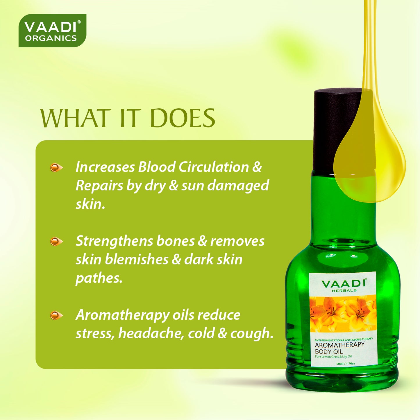 Lemongrass Oil with Lily Extract - Aromatherapy - Strengthens Bones - Relieves Headache- Heals Skin (2 x 110 ml/4 fl oz)