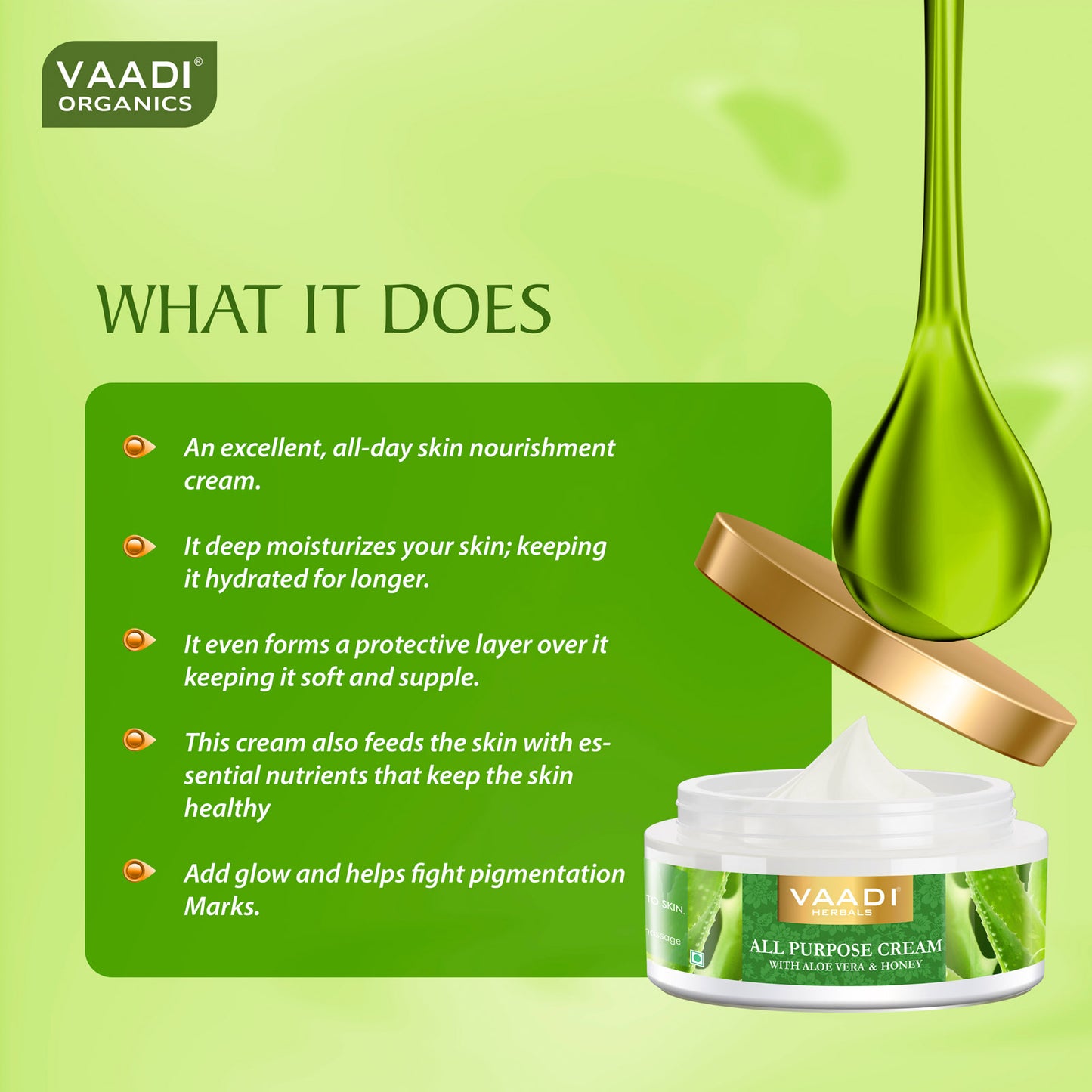 All Purpose Cream with Aloe Vera, Honey & Manjistha - Reduce Pigmentation - Improves Complexion (150 gms/ 5.3 oz)