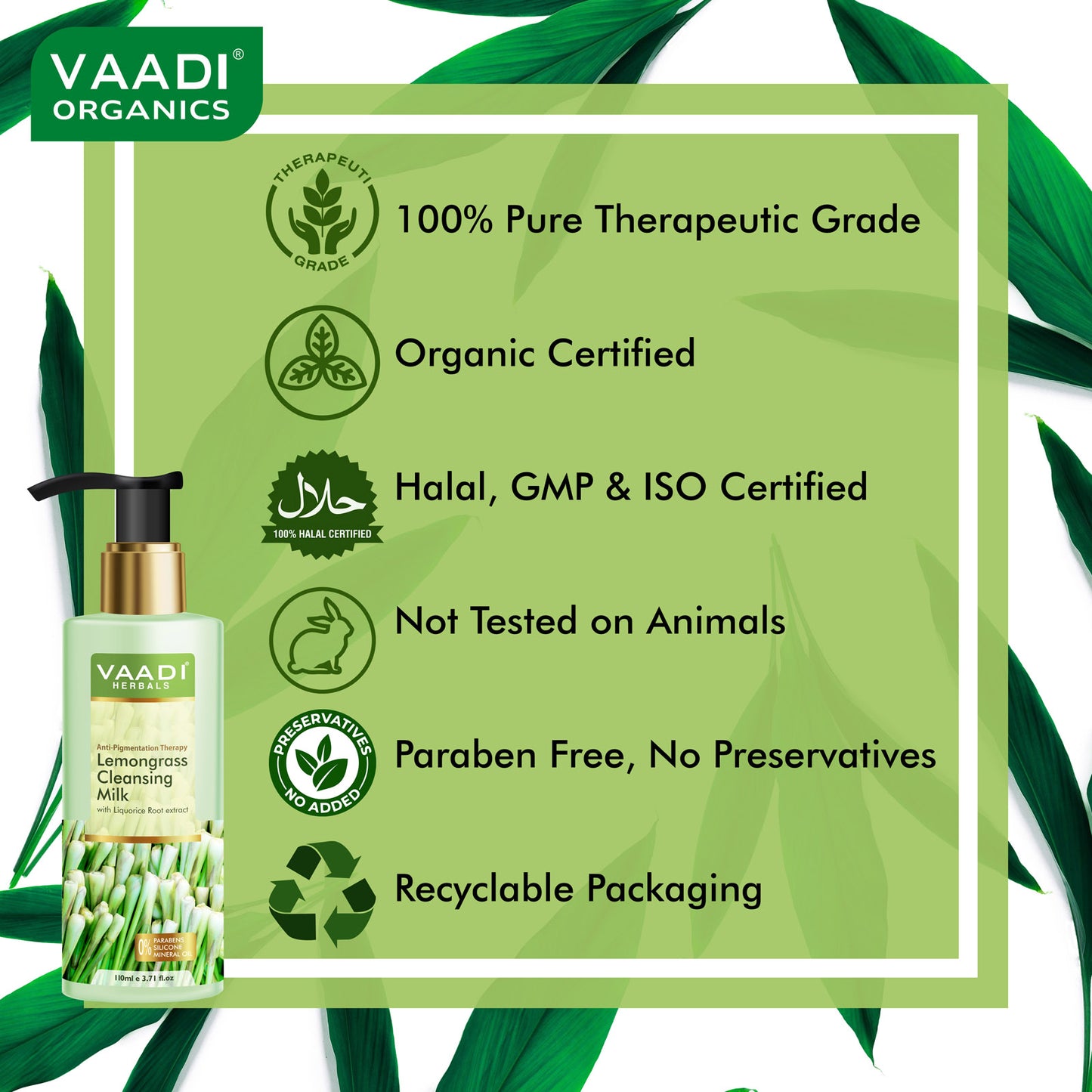 Lemongrass Cleansing Milk with Liquorice Root extract - Anti Pigmentation Therapy (110 ml / 4 fl oz )
