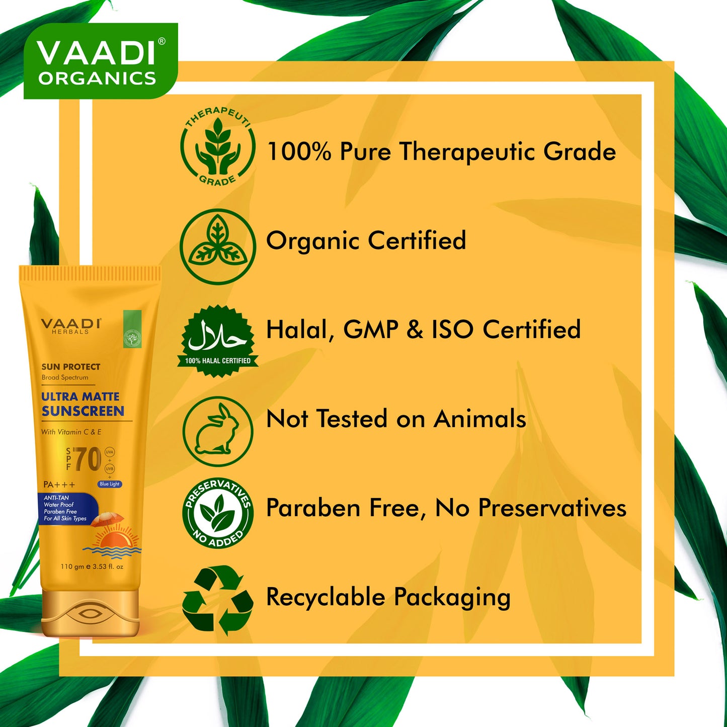 Ultra Matte Sunscreen SPF 70 With Vitamin C & E (110 gms/ 4 fl oz)