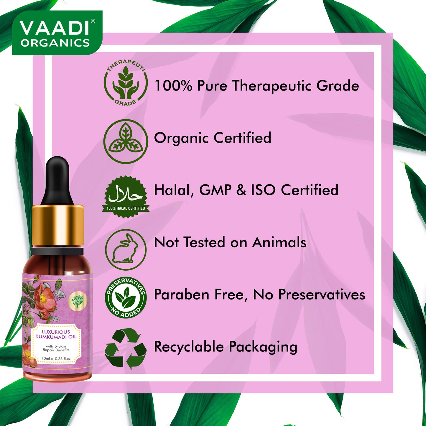 Luxurious Kumkumadi Oil (Pure Mix of Saffron, Sandalwood, Manjistha & Almond Oil)