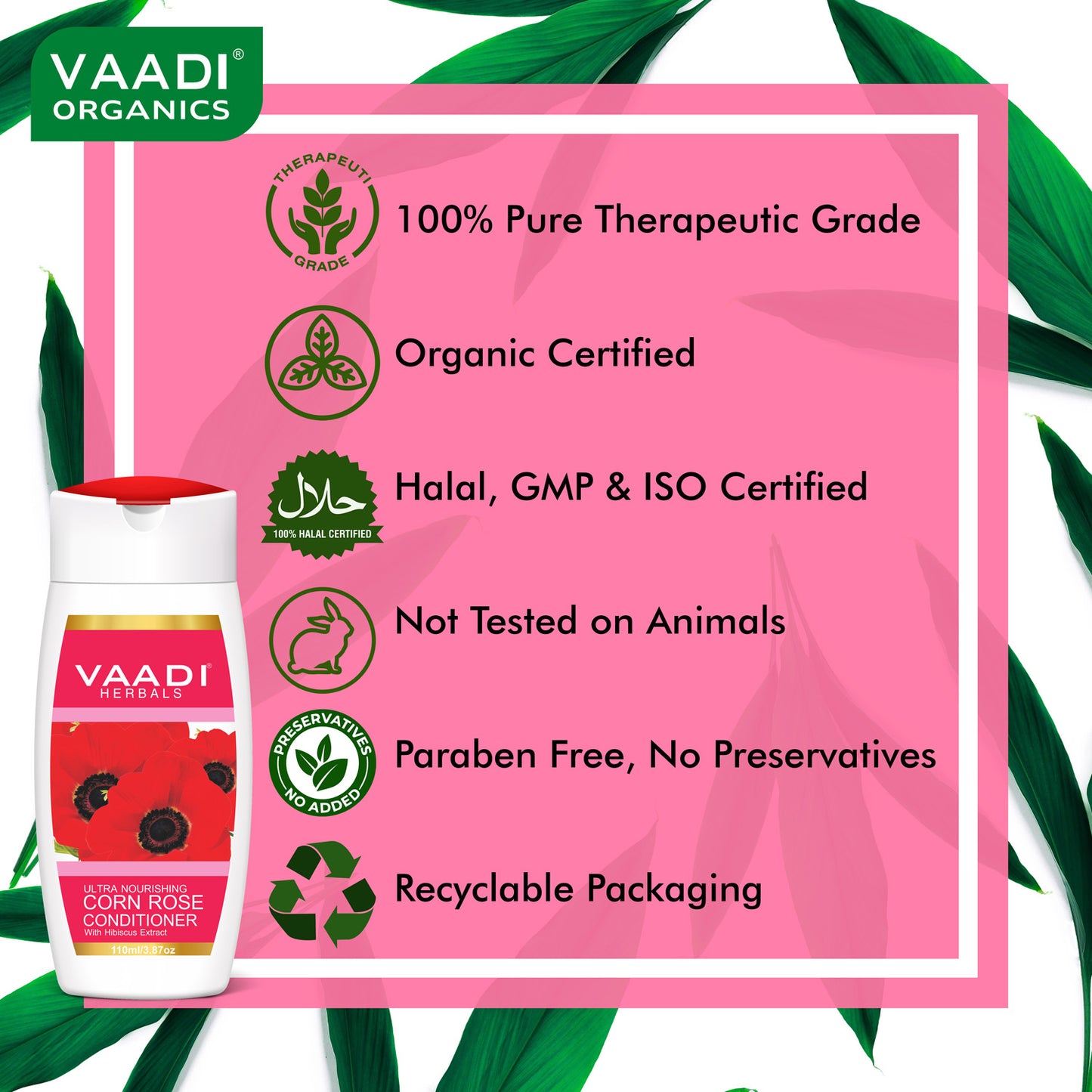 Ultra Nutrient Rich Corn Rose Conditioner with Hibiscus Extract- Conditions & Softens Hair ( 110ml / 4 fl oz)