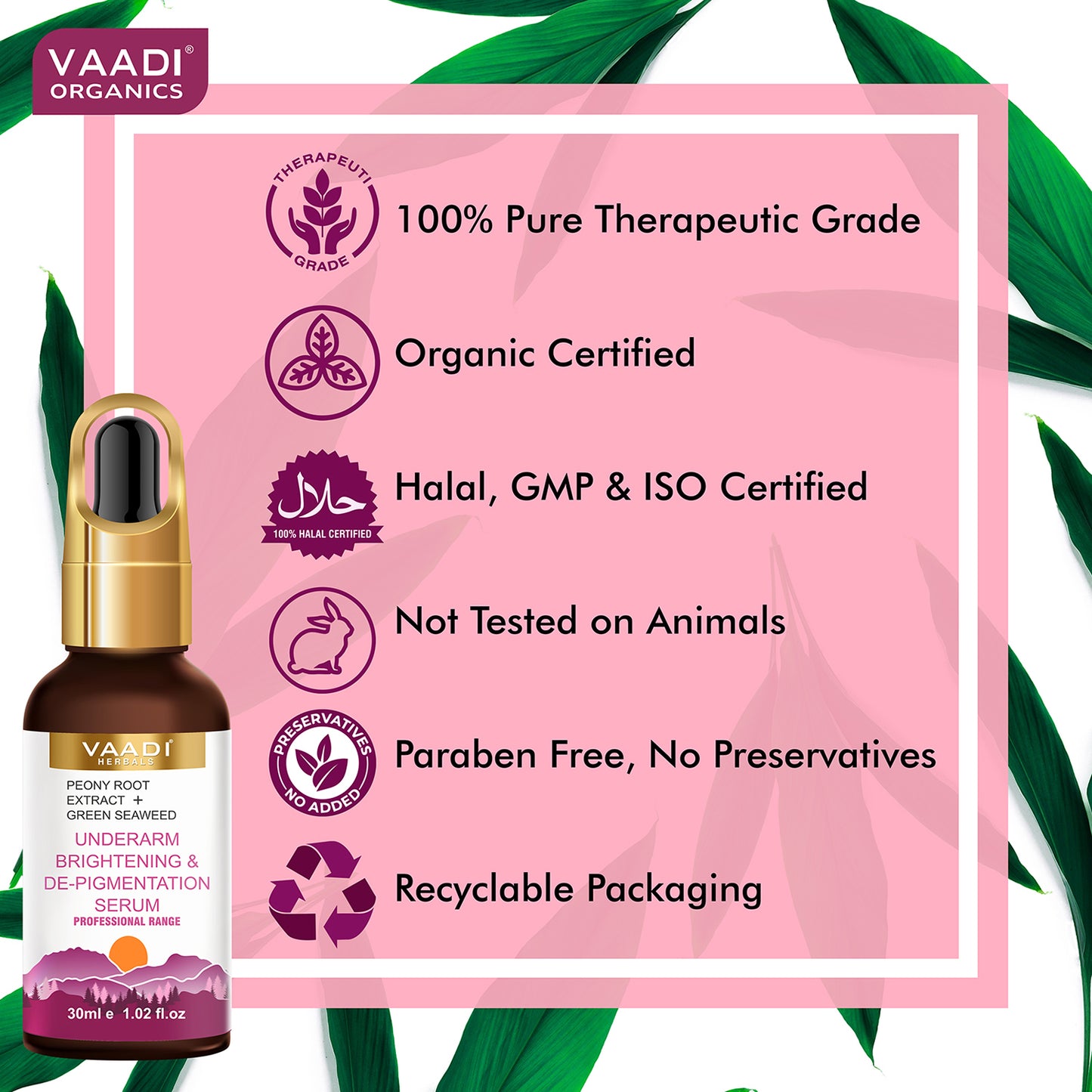 Underarm Brightening & De-Pigmentation Serum With Peony Root Extract & Green Seaweed (30 ml/ 1.02 oz)