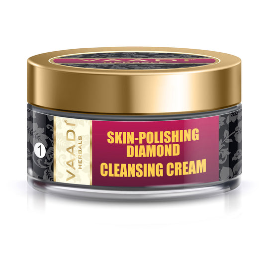 Skin Polishing Diamond Cleansing Cream with Diamond Ash & Orange Oil - Hydrates & Nourishes Skin ( 50 gms/2 oz)