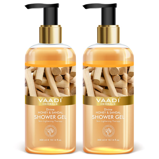 Divine Honey & Sandal Shower Gel- Skin Toning Therapy - Makes Skin Flawless (2 x 300 ml / 10.2 fl oz)