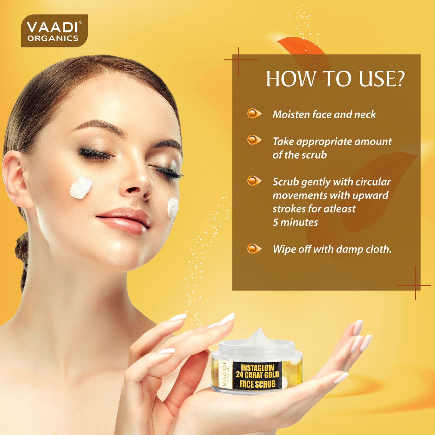 Organic 24 Carat Gold Scrub with Sandalwood & Turmeric - Clears Oil & Impurities - Makes Skin Luminous ( 50 gms / 2oz)