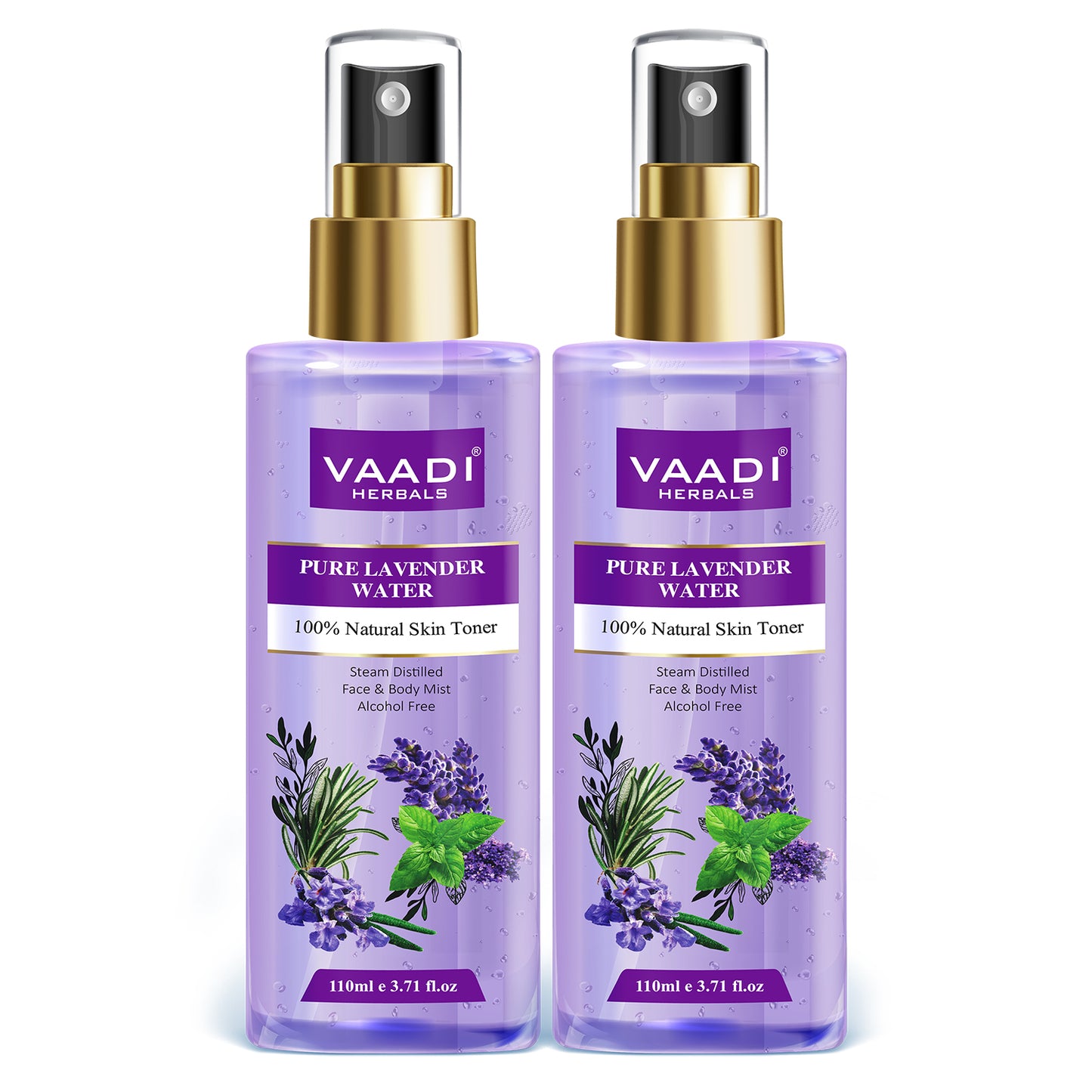 Lavender Water - 100% Natural & Pure Skin Toner (2 x 110 ml / 4 fl oz)