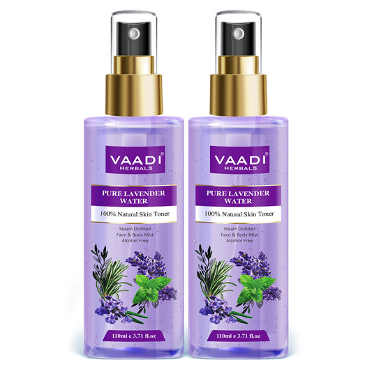 Lavender Water - 100% Natural & Pure Skin Toner (2 x 110 ml / 4 fl oz)