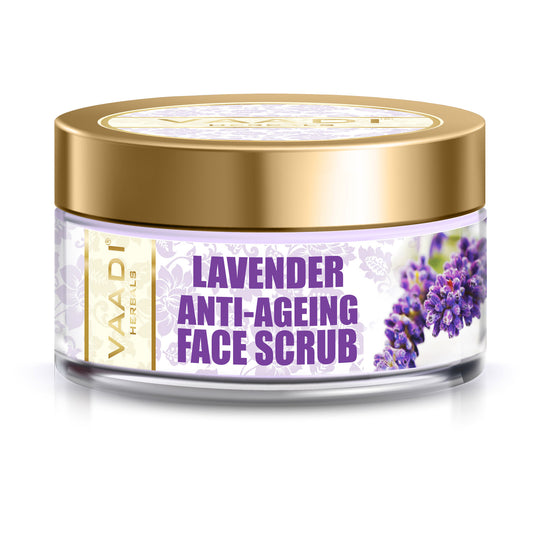 Anti Ageing Lavender Scrub with Rosemary Extract - Boosts Cellular Renewal - Keeps Skin Firm (50 gms / 2 oz)