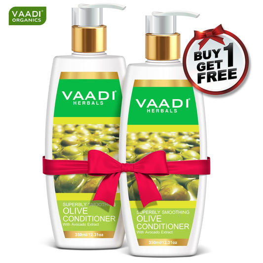 Multi Vitamin  Rich Olive Conditioner with Avocado Extract - Makes Hair Lustrous - Adds Bounce to Hair (350 ml/ 12 fl oz) (Buy 1 Get 1 Free)