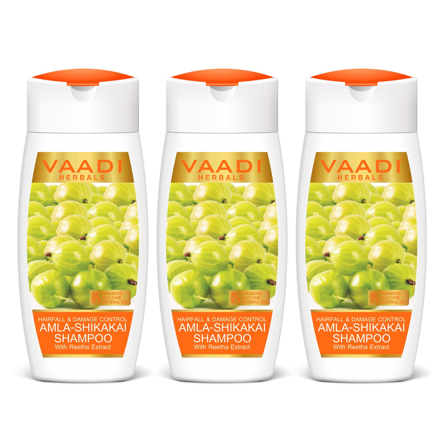 Hairfall & Damage Control Shampoo (Indian Gooseberry Extract) - Promotes Hair Growth - Adds Shine to Hair (3 x 110 ml/4 fl oz)