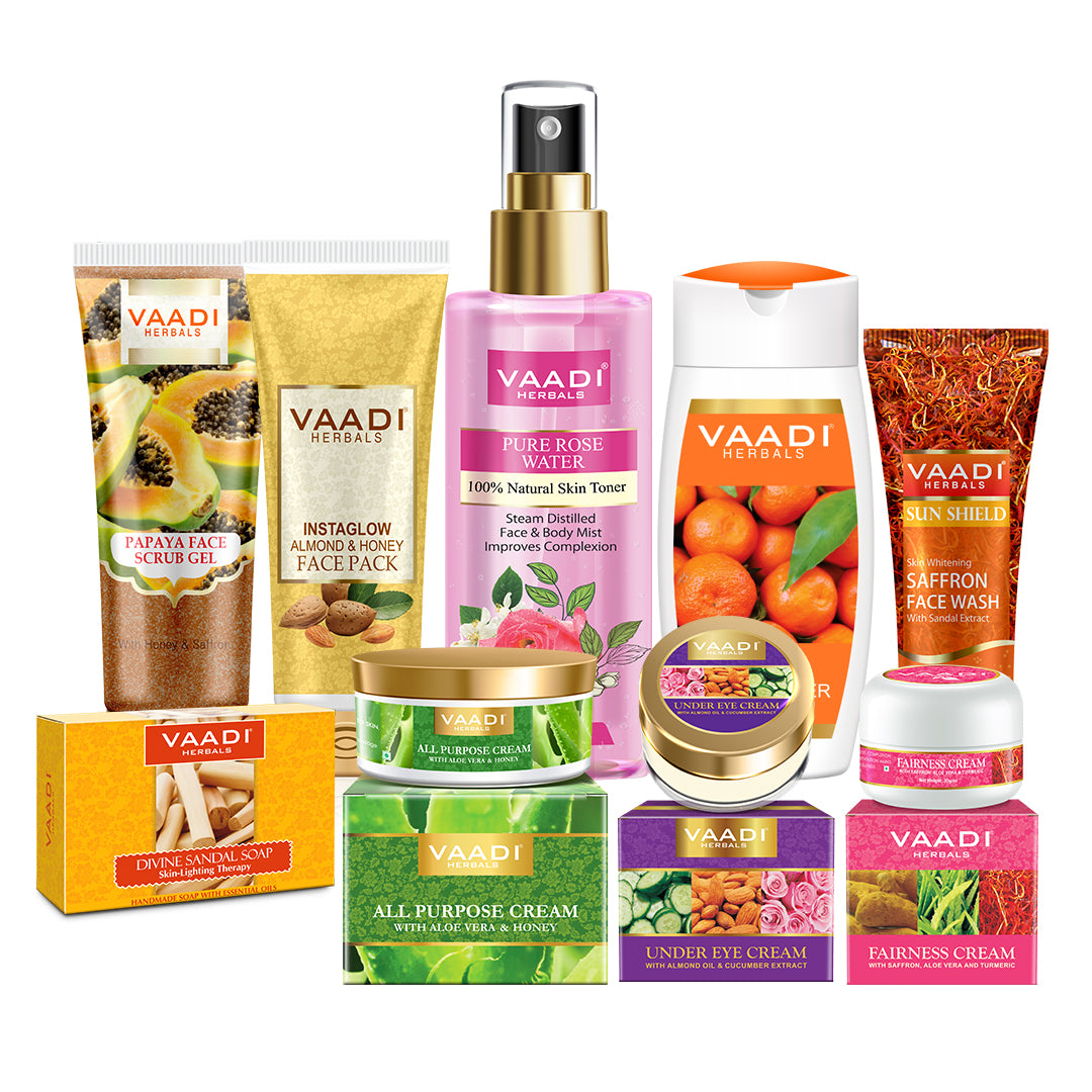 Skin Brightening Set - Get Visibly Fair Skin. Removes Blemishes, Pigmentation & Spots