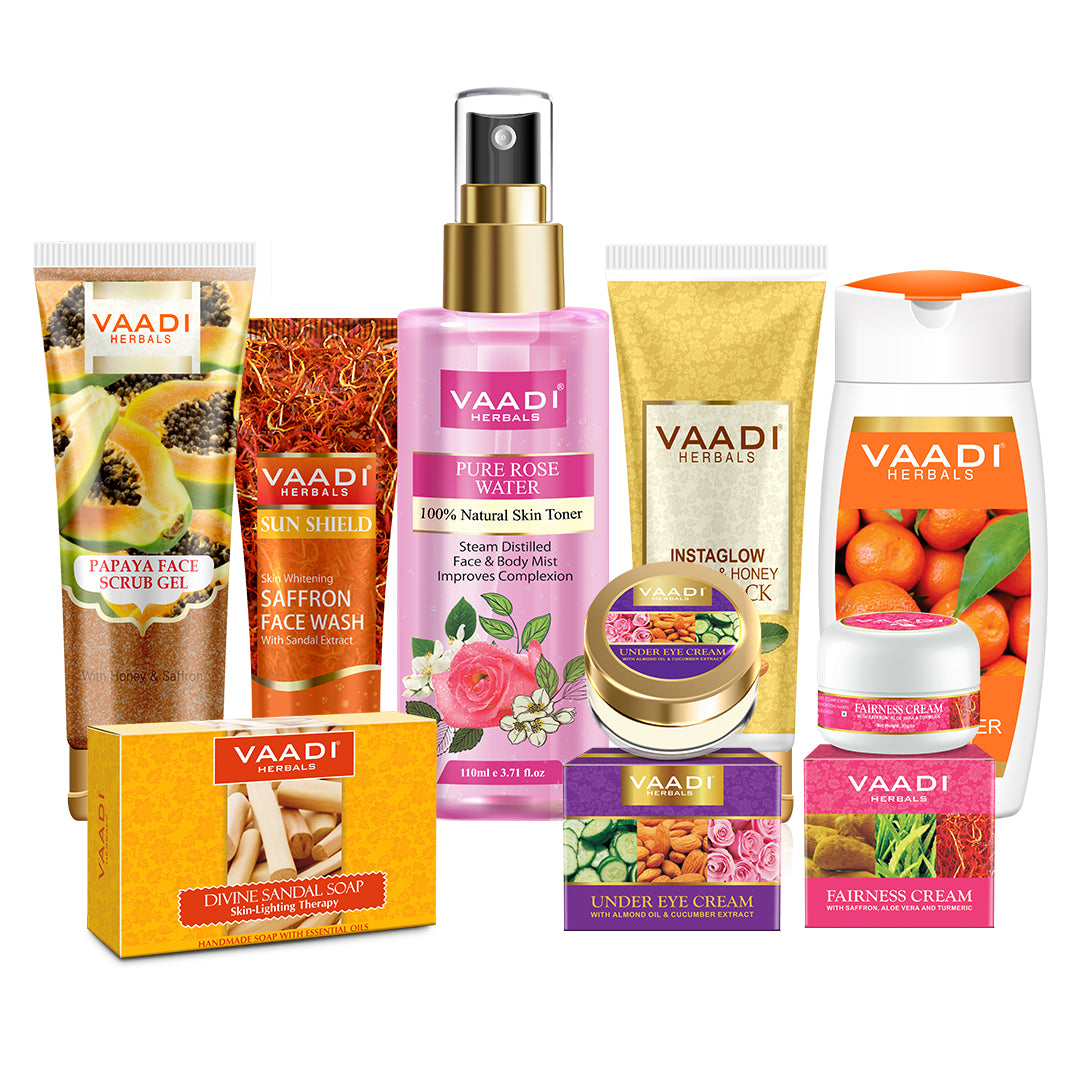 Skin Brightening Set - Get Visibly Fair Skin. Removes Blemishes, Pigmentation & Spots