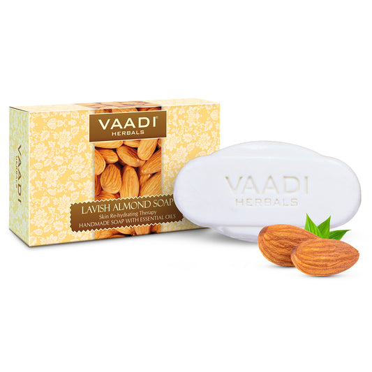 Rehydrating Lavish Almond Soap with Honey & Aloe Vera - Improves Complexion - Keeps Skin Nourished (75 gms/2.7 oz)