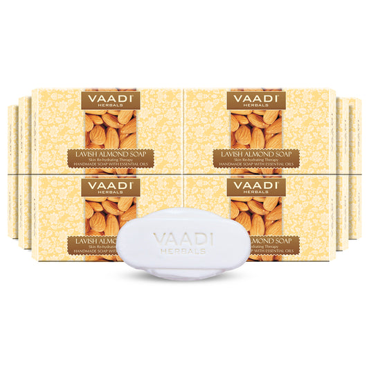 Rehydrating Organic Lavish Almond Soap with Honey & Aloe Vera - Improves Complexion - Keeps Skin Nourished (12 x 75 gms/2.7 oz)