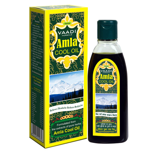 Brahmi Amla Cool Oil - Strengthens and Nourishes Hair - Relieves Stress - Promotes Sound Sleep (200ml/7 fl oz)