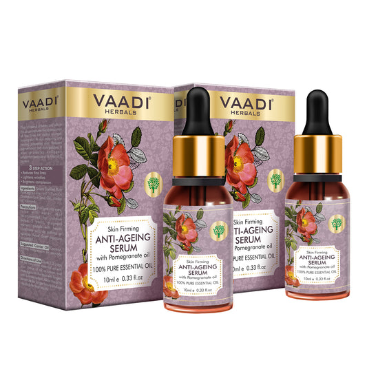 Pack of 2 Vitamin E Anti Ageing Serum with Pomegranate Oil - Reduces Fine Lines, Lightens Wrinkles & Brightens Complexion (2 x 10 ml/ 0.33 oz)