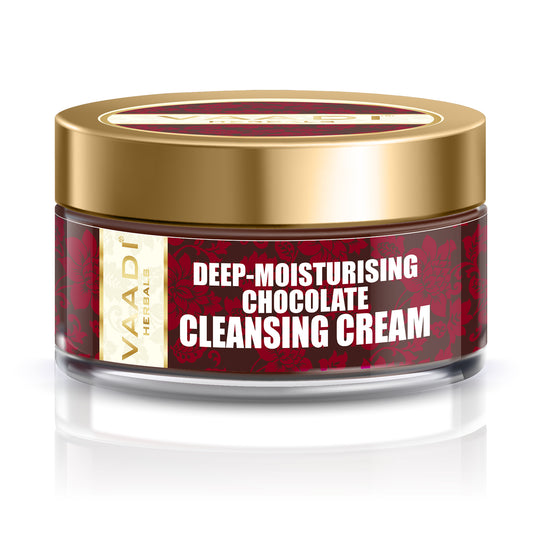 Deep Moisturising Organic Chocolate Cleansing Cream with Strawberry Extract - Softens Skin - Makes Skin Radiant (50 gms / 2 oz)